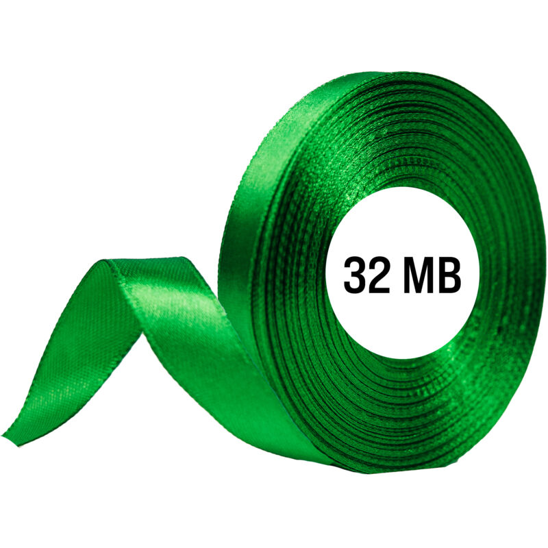 Cinta de raso verde rollo 6mm 32m Cinta de raso para decoración