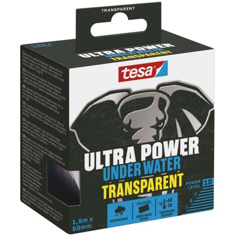 Cinta de reparación ultra power under water transparente 50 mm x 1,5 m