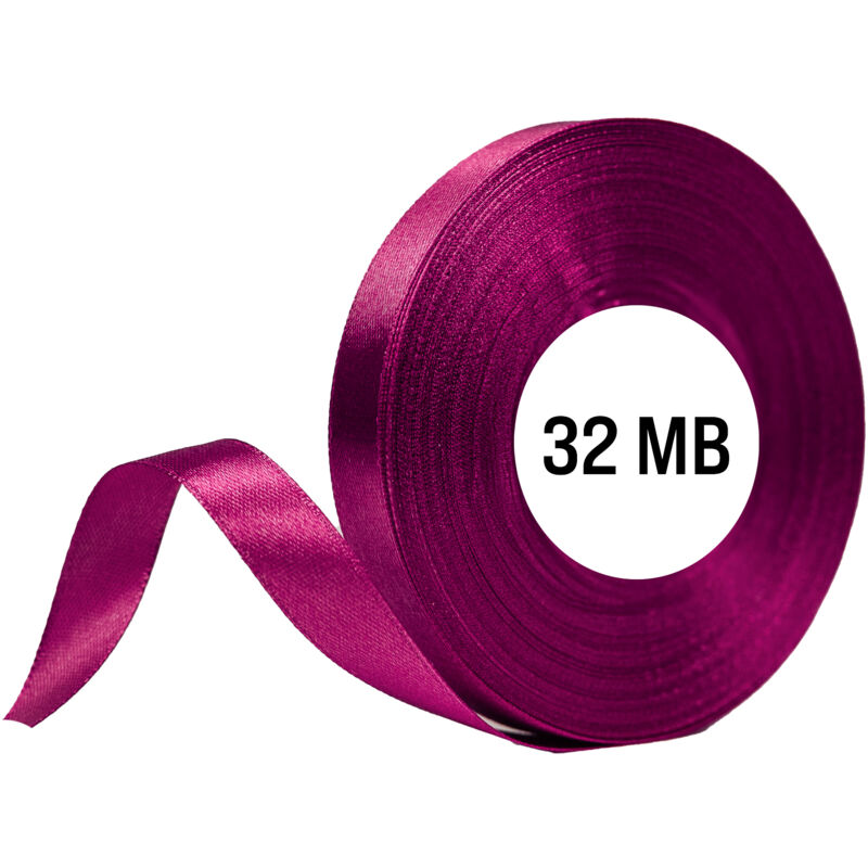 Cinta de Satén Fucsia Rollo 38mm 32m Cinta de Satén Para Decoración