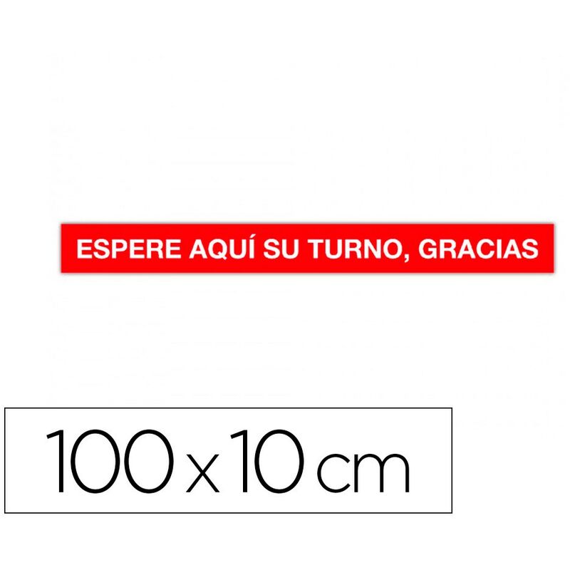 

Cinta de señalizacion adhesiva apli espere su turno 100 x 10 cm