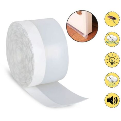 Cinta de sellado autoadhesiva Izolmax 3x5 m - cintas para puertas y ventanas, para cabinas de ducha - silicona, mezcla de anchos - juego universal