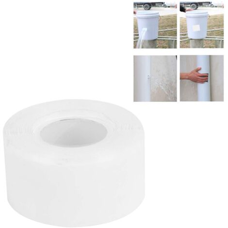 Cinta de sellado de silicona para la reparación rápida de fugas en tuberías (blanca, 25 mm × 3 m)