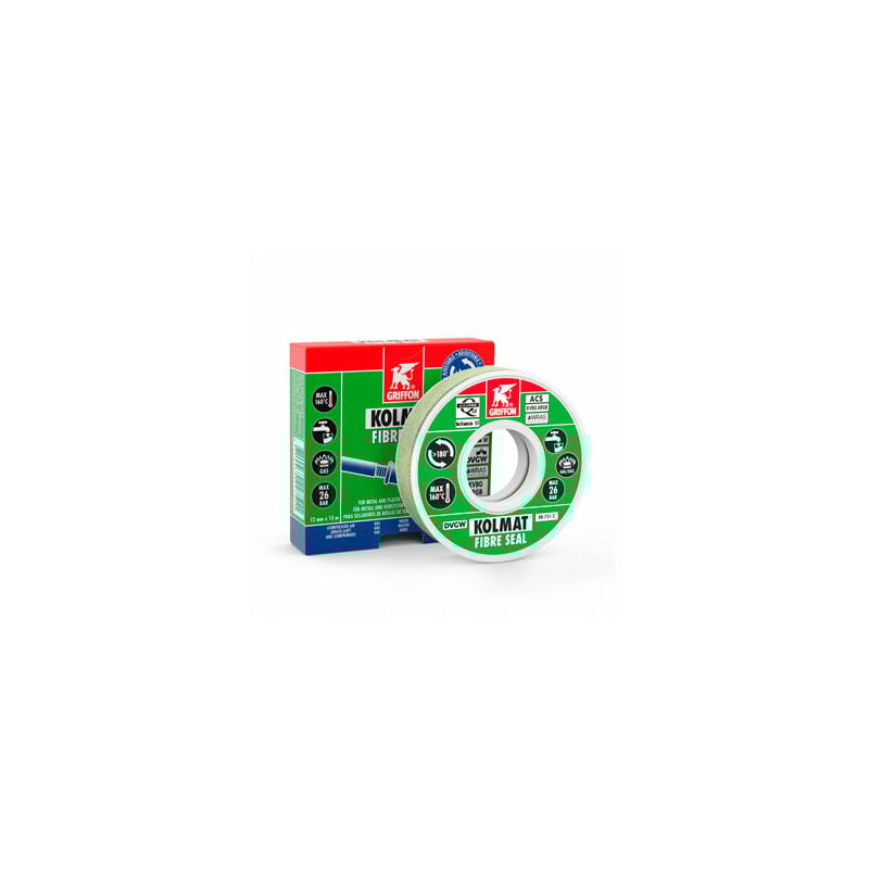 

Cinta para El Sellado de Roscas Impregnada 14Mmx15 con FIBRA - Griffon