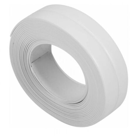 Cinta de sellado para bañera, impermeable, para baño, cocina e inodoro, 22 mm x 3,2 m (1 blanca)