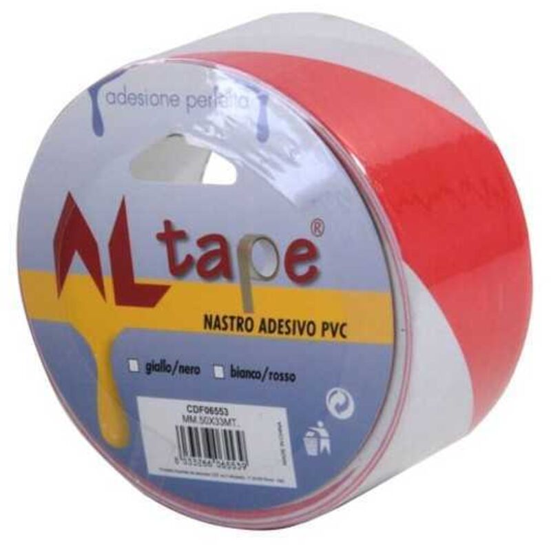 Cinta de señalización adhesiva en B/R de 33 metros Altape 06553