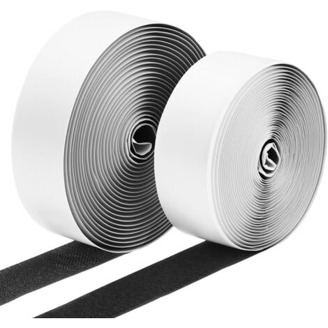 Cinta de velcro extra resistente de 30 mm x 5 m: cinta de velcro de nailon resistente a roturas para asegurar cojines, alfombras y para la organización del hogar y la oficina.