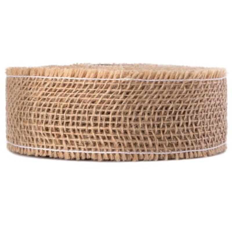 Cinta de yute reforzada de 5 cm/5 m, cinta de yute ancha para decoración de bodas.