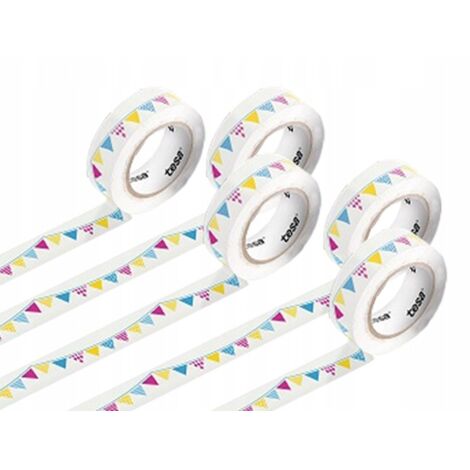 Cinta decorativa washi Tesa 10 m x 15 mm x5