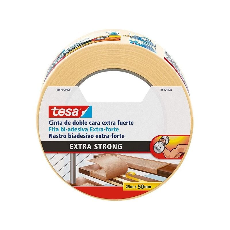 

Cinta doble cara Extra fuerte - Beige 25m x 50mm