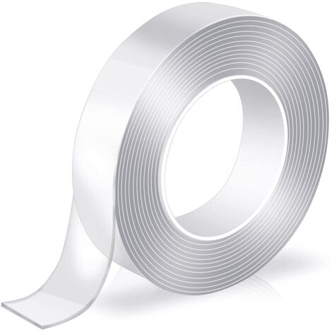 Cinta Doble Cara Extrafuerte Para instalación en interiores 20 mm Transparente