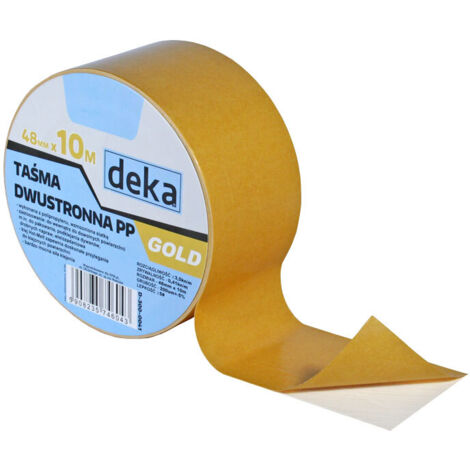 CINTA DOBLE CARA PP DORADA 48MM10M - D-300-0041