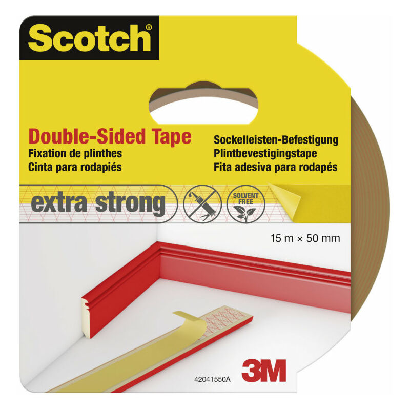 

Cinta Doble Cara Rodapies Extra Fuerte 50Mmx15M
