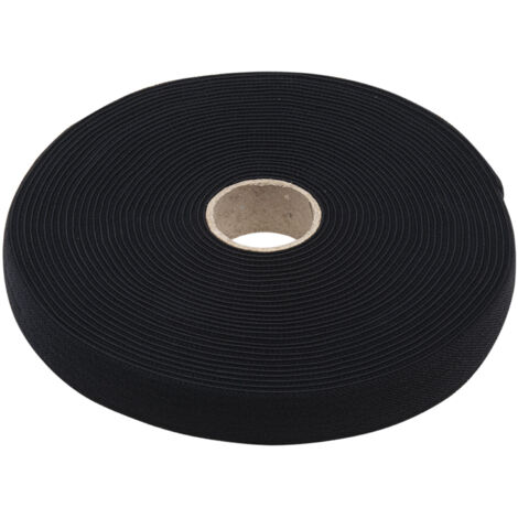 Cinta elástica de felpa negra 25 mm x 10 m WERKA PRO