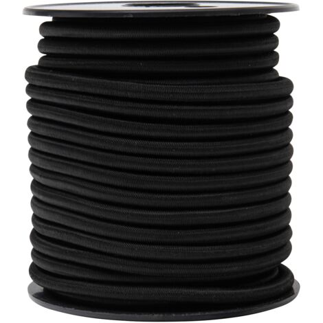 Cinta elástica negra WERKA PRO Ø 6 mm x 20m