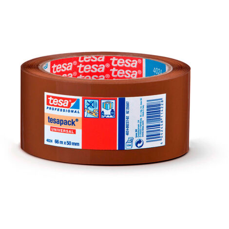 Cinta embalaje poliolefina marron 66m x 50mm 4024 tesa