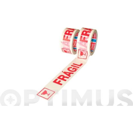 CINTA EMBALAR POLIPROPILENO IMPRESA FRAGIL BLANCO 132 M X 50 MM - 60089-00002-00