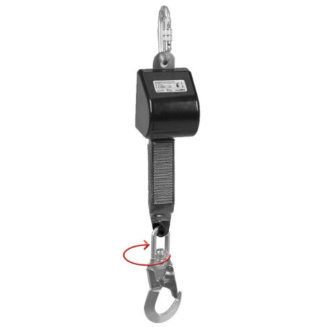 Cinta enrollador retráctil vertical con mosquetón y autobloqueo ROLTEX SAFETOP