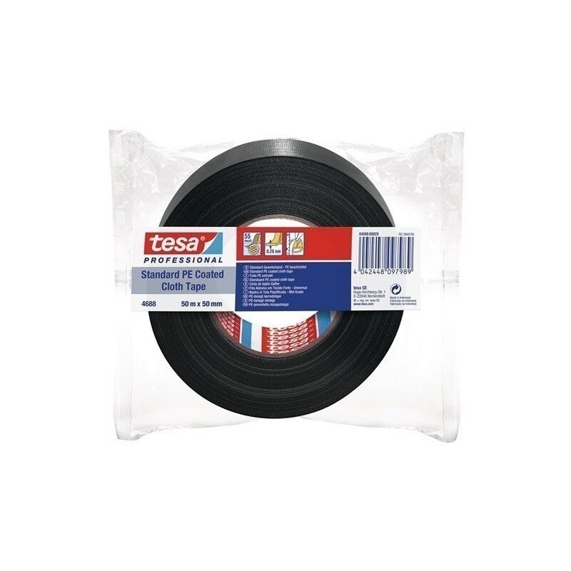 

Cinta De Tejido band Estndar 4688 Negra Longitud 50 Mm - Tesa