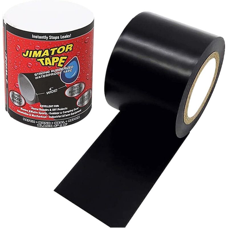 Cinta impermeable negra, cinta impermeable de 2 piezas, cinta de silicona autofundible, cinta aislante y tira de sellado, sellado que se pega y