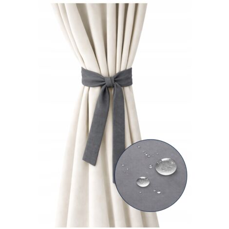 Cinta impermeable para cortina de 150×8 cm, color gris.