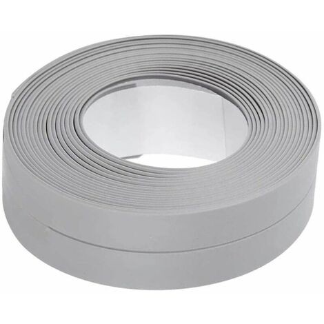 Cinta impermeable y a prueba de moho para cocina y baño, sello para huecos de fregadero, gris, 3,2 m x 3,8 cm,GroupM ES