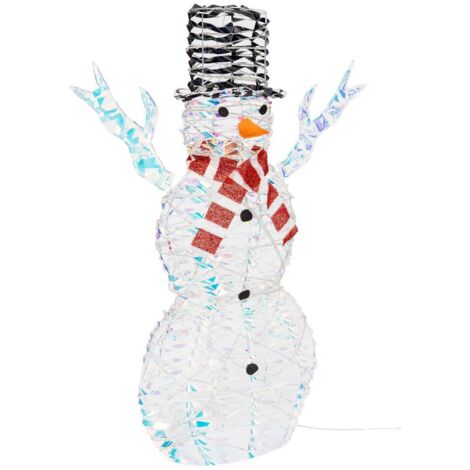 Cinta iridiscente en forma de muñeco de nieve 200 LED H.90cm - Feeric lights & christmas