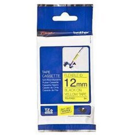 Cinta Laminada para Rotuladoras Brother TZEFX631 Amarillo 12 mm