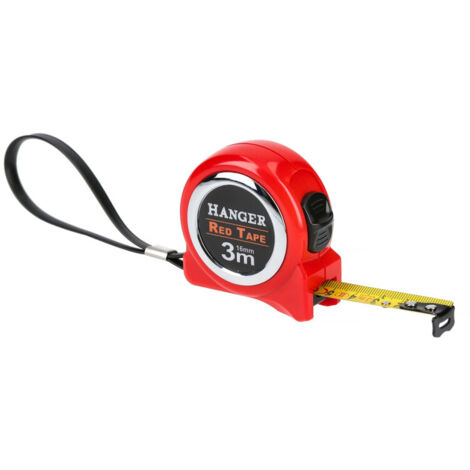 CINTA MEDIDA 3 MX 16 MM 'CINTA ROJA' - COLGADOR - 100021
