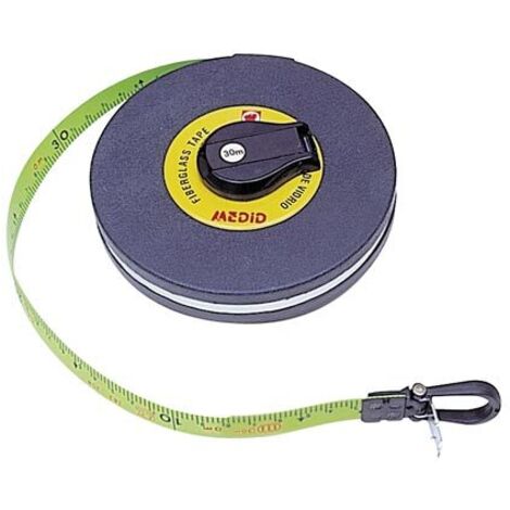 Cinta Metrica 30Mt-15,0Mm Fluorescente Fibra Vidrio Estuche Abs Medid