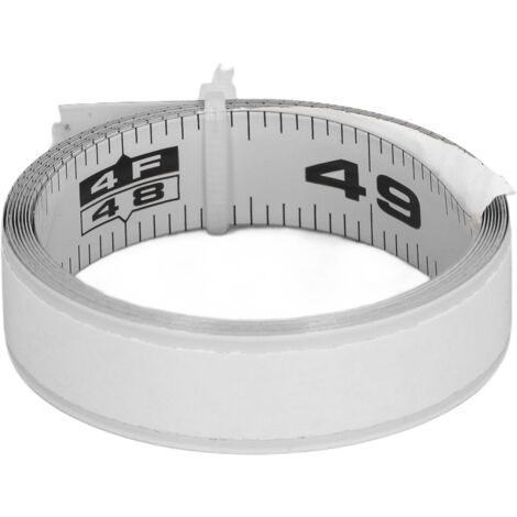 Cinta métrica adhesiva de 120 cm (48 pulgadas) con graduaciones fáciles de leer y marcas para cortar.