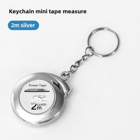 Cinta métrica de acero de 2 m, mini cinta métrica llavero, cinta métrica de regalo, regla de acero con logotipo impreso