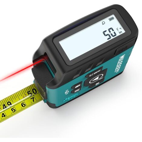 Cinta métrica láser digital,herramienta de medición láser de 40M,cinta métrica digital retráctil con fracciones de 5M fáciles de leer,herramienta de medición recargable para distancia, área y volumen