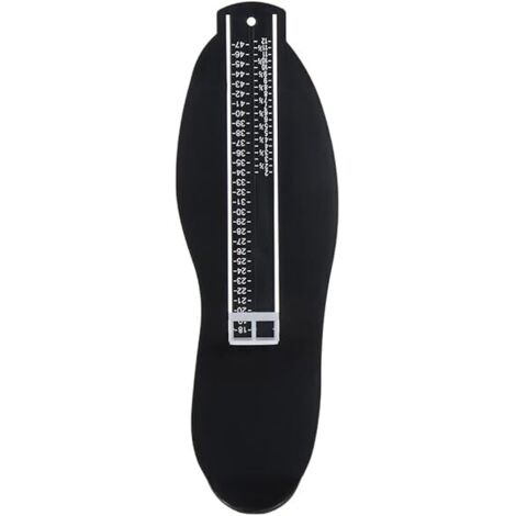 Cinta métrica para medir el tamaño del calzado, utilizada para medir tallas de zapatos (de la 18 a la 47), color negro.