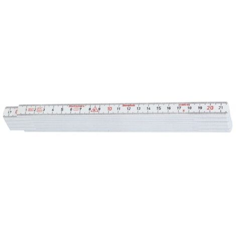 Cinta métrica plegable de plástico, blanca, 2 m HULTAFORS