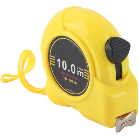 Cinta métrica retráctil flexible de acero al carbono de 10 m para trabajos de carpintería.