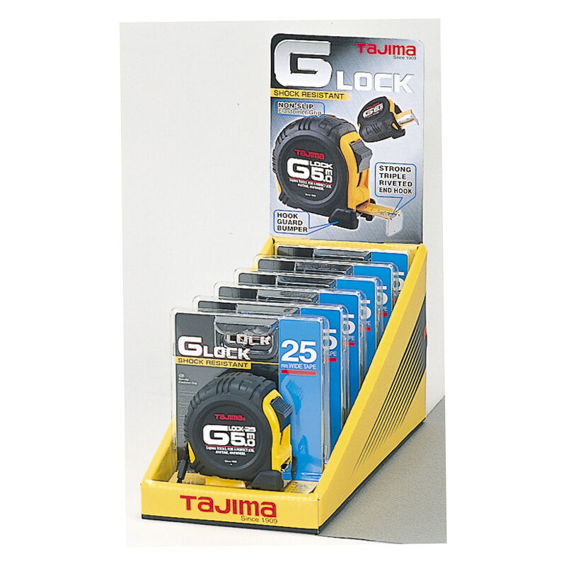 Cinta métrica Tajima cinta métrica), longitud: 5 m - cinta de acero con revestimiento HyperCoat, gancho final con triple remachado - G5P50MYD