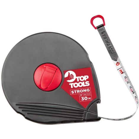 cinta métrica top-tools 28c513 30 m fibra de vidrio gancho