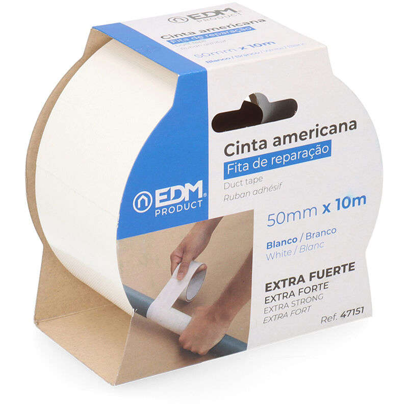 

Cinta multiuso americana 10mx50mm blanca - EDM