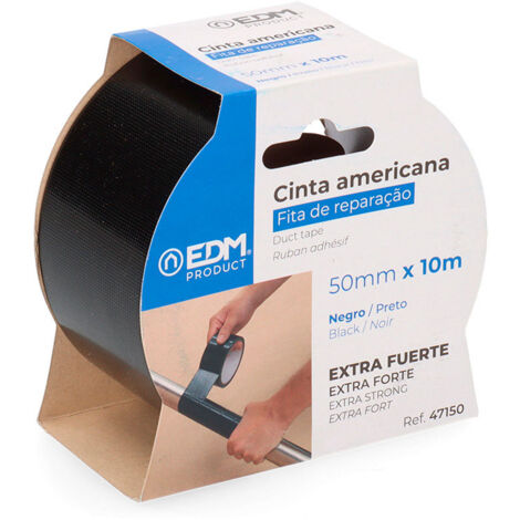 Cinta multiuso americana, 10m x 50mm, negra  EDM 47150