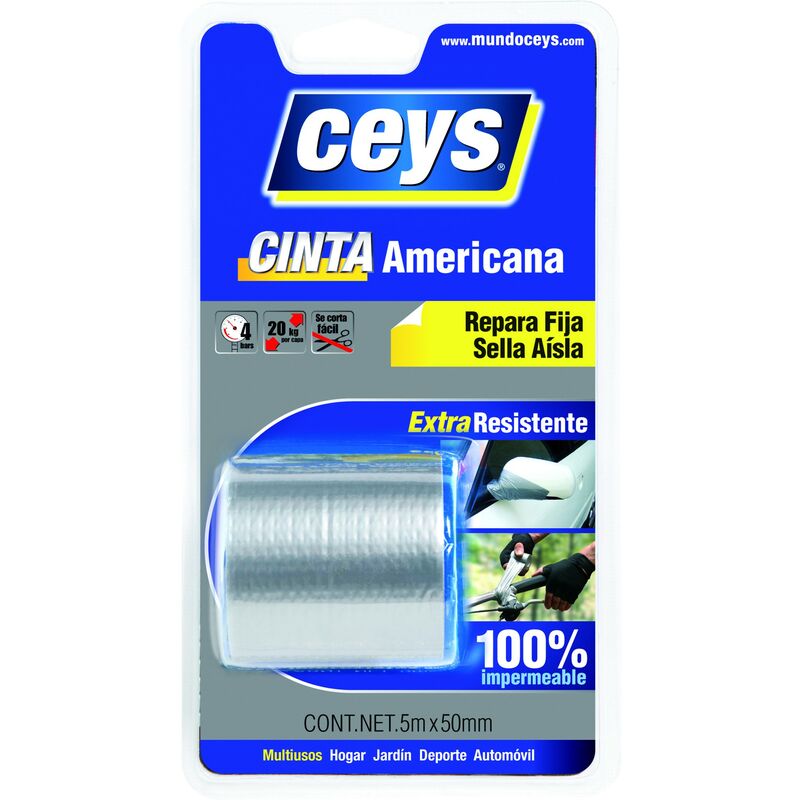 

507601 CINTA AMERICANA PLATA BLISTER 5MX50 - Ceys