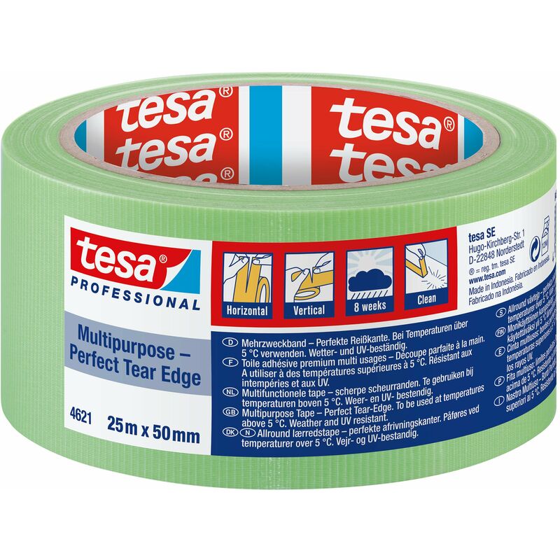 

Cinta Multiusos Exterior Tejido Verde 25M X 50Mm