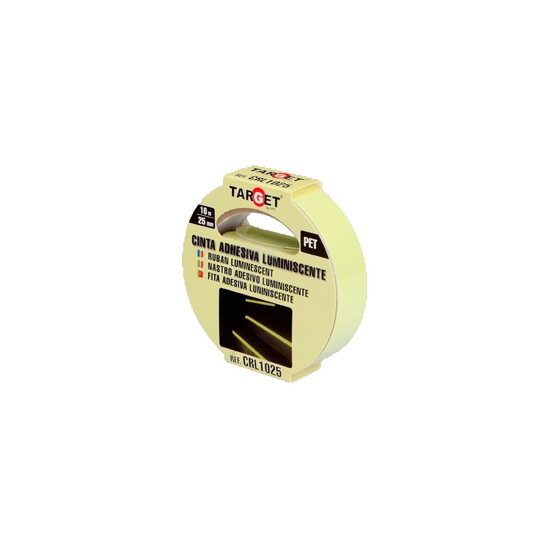 Cinta nastro adesivo fotuluminiscente 10M x 25 mm fluorescente