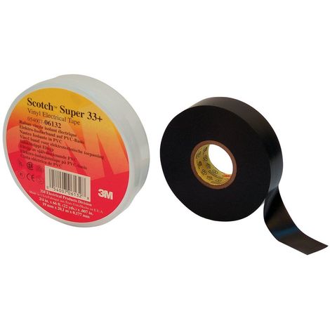 Cinta adhesiva de PVC N-10 20mx19x0,13mm negro para aplicaciones eléctricas  - PLYMOUTH