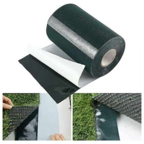 Cinta para alfombra de césped de 10 x 15 cm, cinta para alfombra de césped, cinta de costura de césped verde