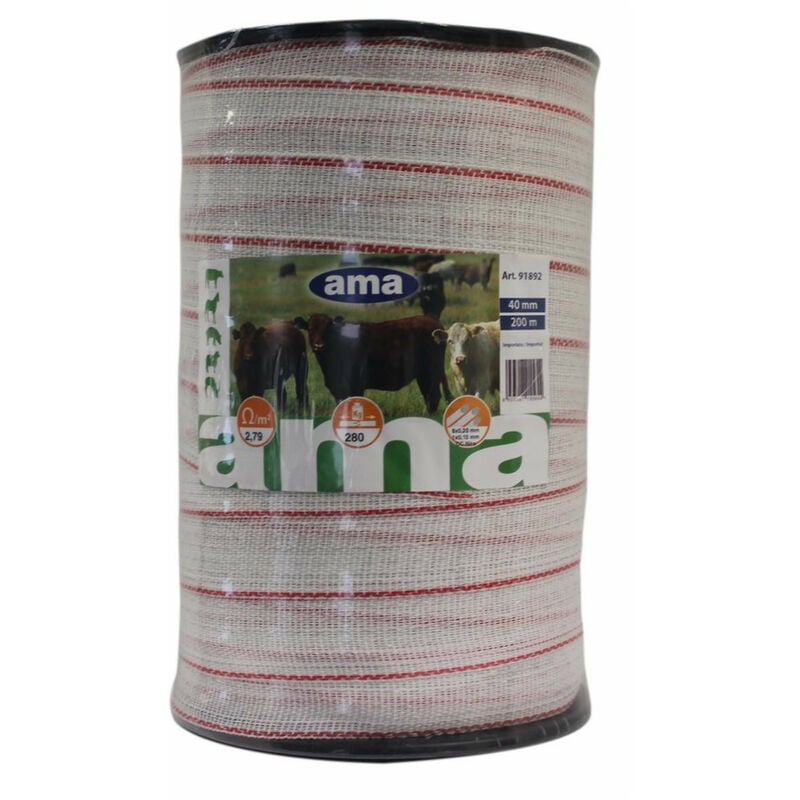 

Cinta para vallas 'Fibra de acero' 40 mm - 200 m