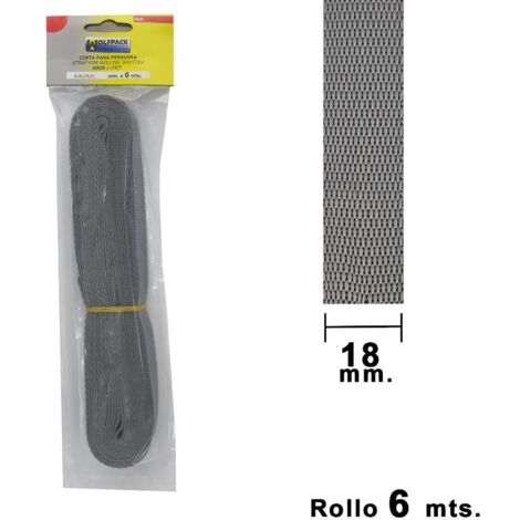 Cinta Persiana Wolfpack Gris 18 mm. Rollo 6 Metros