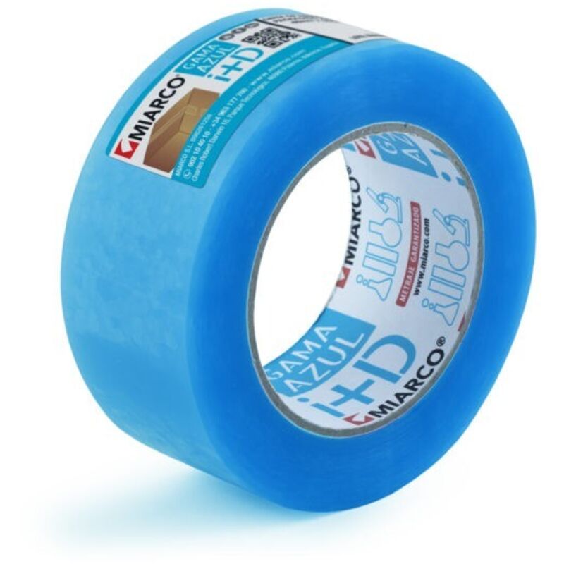 Miarco - precinto azul trans. pack-6 pv 48mmx66mm pack-6 , Precinto gama azul transparente de embalar de polipropileno Adhesivo súper resistente y