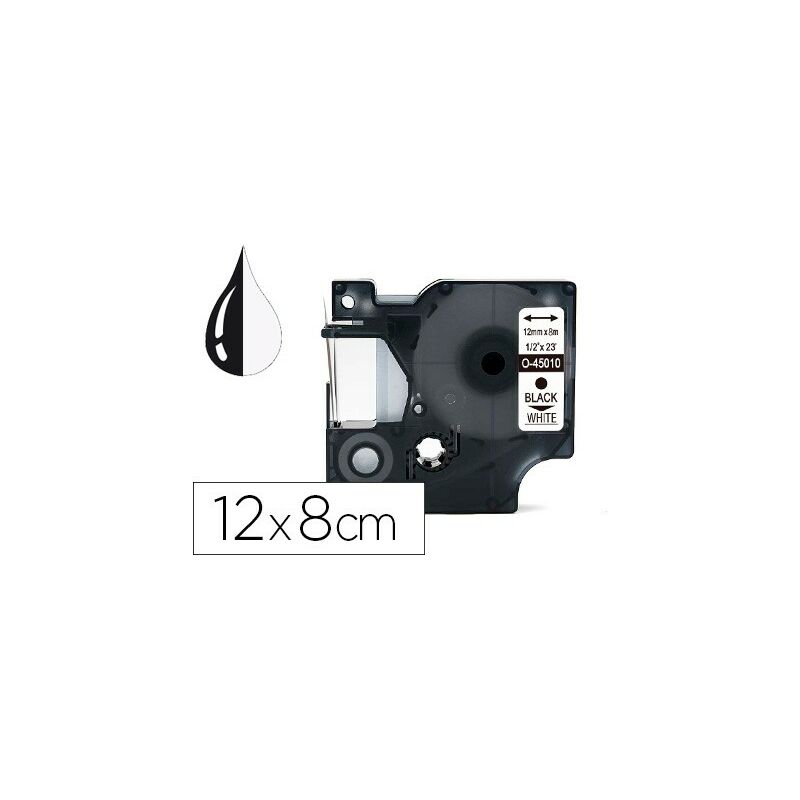 

Cinta q-connect mk-221 blanco-negro 9mm longitud 8 mt