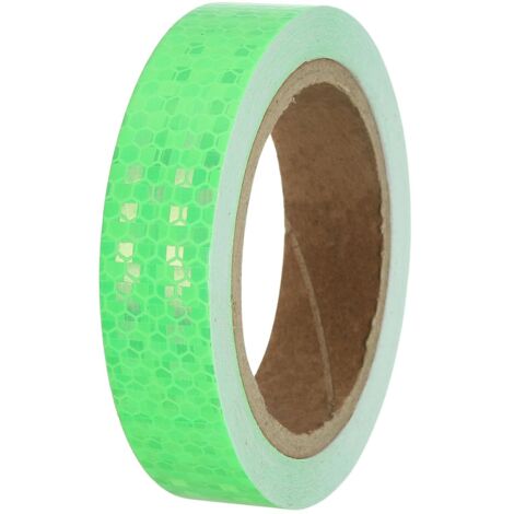 Cinta reflectante, 2 cm x 10 m, impermeable, de alta visibilidad, autoadhesiva, cinta de advertencia para exteriores para remolques, camiones, coches, bicicletas, verde.
