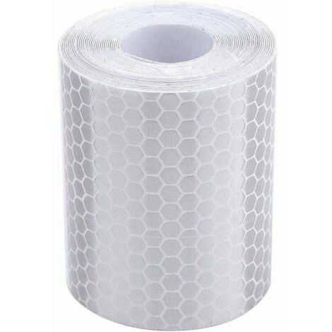 Cinta reflectante KZQ, 5 cm de ancho x 3 m de largo, reflectores para automóviles, motocicletas, remolques, tractores y camiones, advertencia de seguridad (blanca)